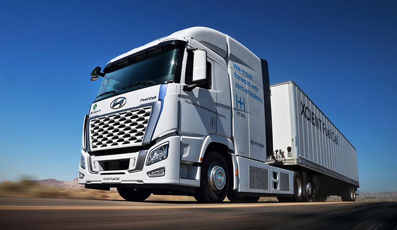 Hyundai Motor pone los camiones eléctricos de celda de combustible XCIENT en Operación de flota comercial en California