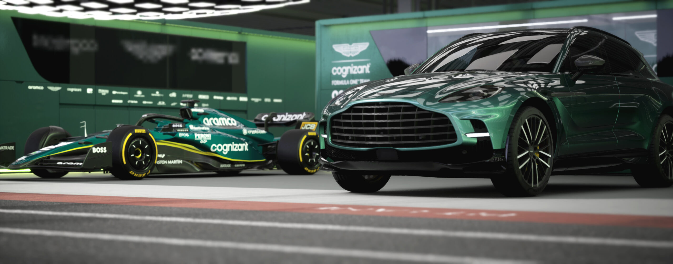 Aston Martin da la bienvenida a los clientes y fanáticos dentro de su garaje de boxes de Fórmula 1 para especificar el auto de sus sueños