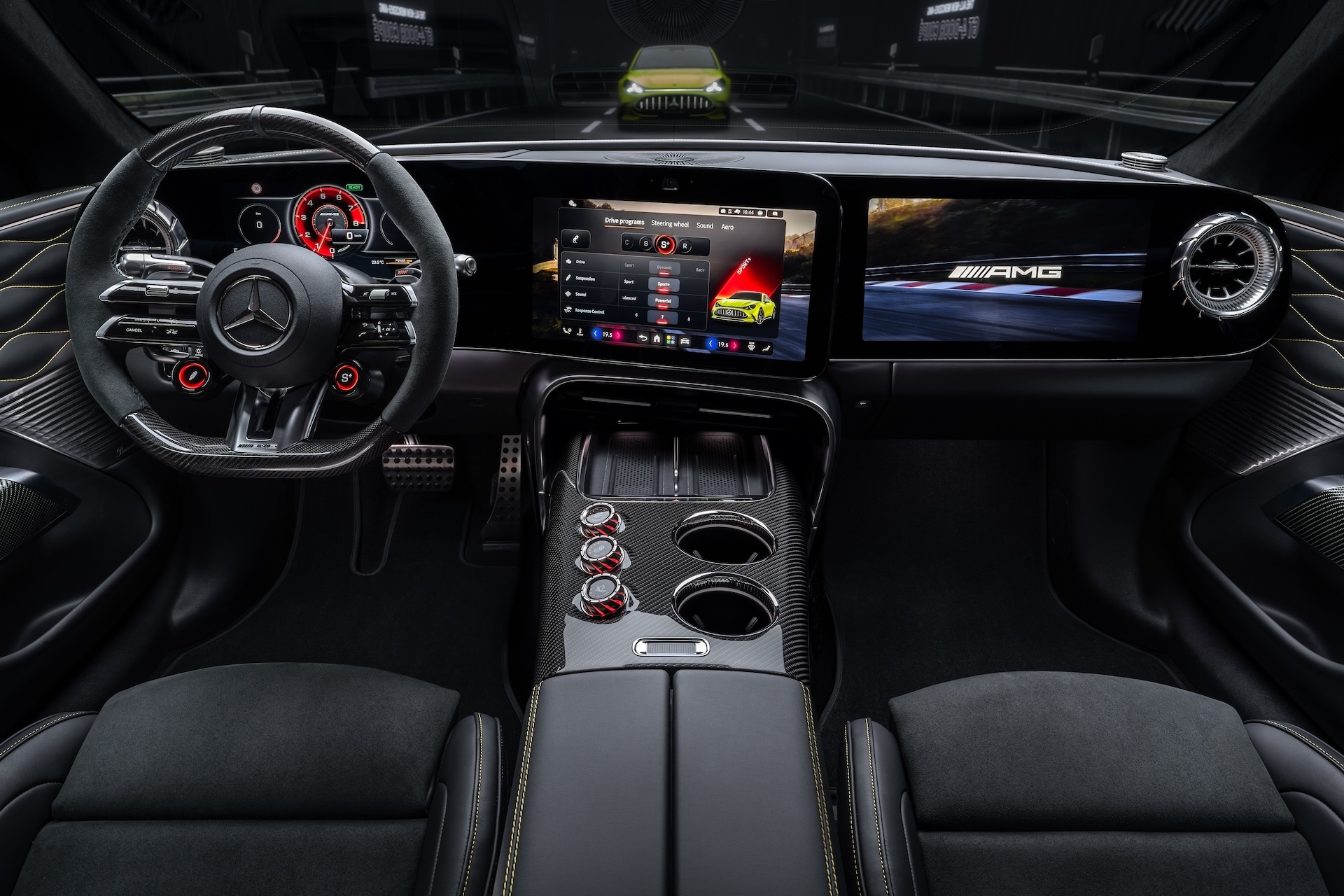 Das neue Mercedes-AMG GT 63 4-Türer Coupé, 2026. Mercedes-AMG GT 63 4-Türer Coupé | Energieverbrauch kombiniert 21,0-17,9 kWh/100 km | CO2 Emissionen kombiniert 0 g/km | CO2-Klasse: A // The all-new Mercedes-AMG GT 63 4-Door Coupé, 2026. Mercedes‑AMG GT 63 4-Door Coupé | combined energy consumption 21.0-17.9 kWh/100 km | combined CO2 emissions 0 g/km | CO2 class: A