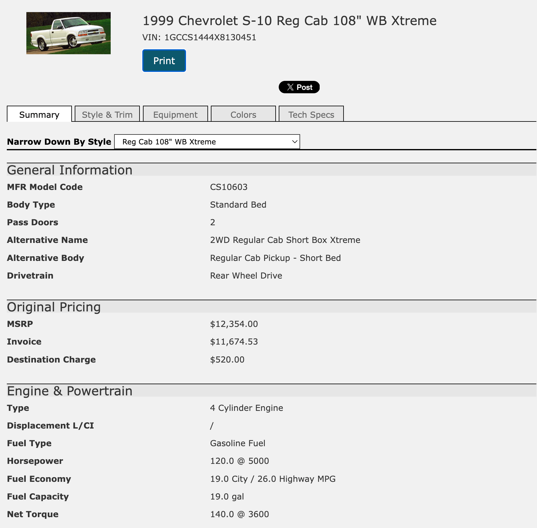 Chevrolet VIN decoder tool