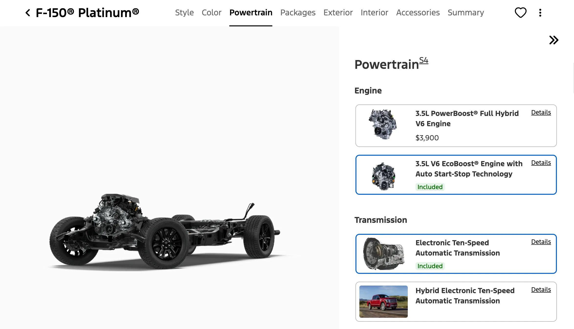 Ford F-150 online configurator