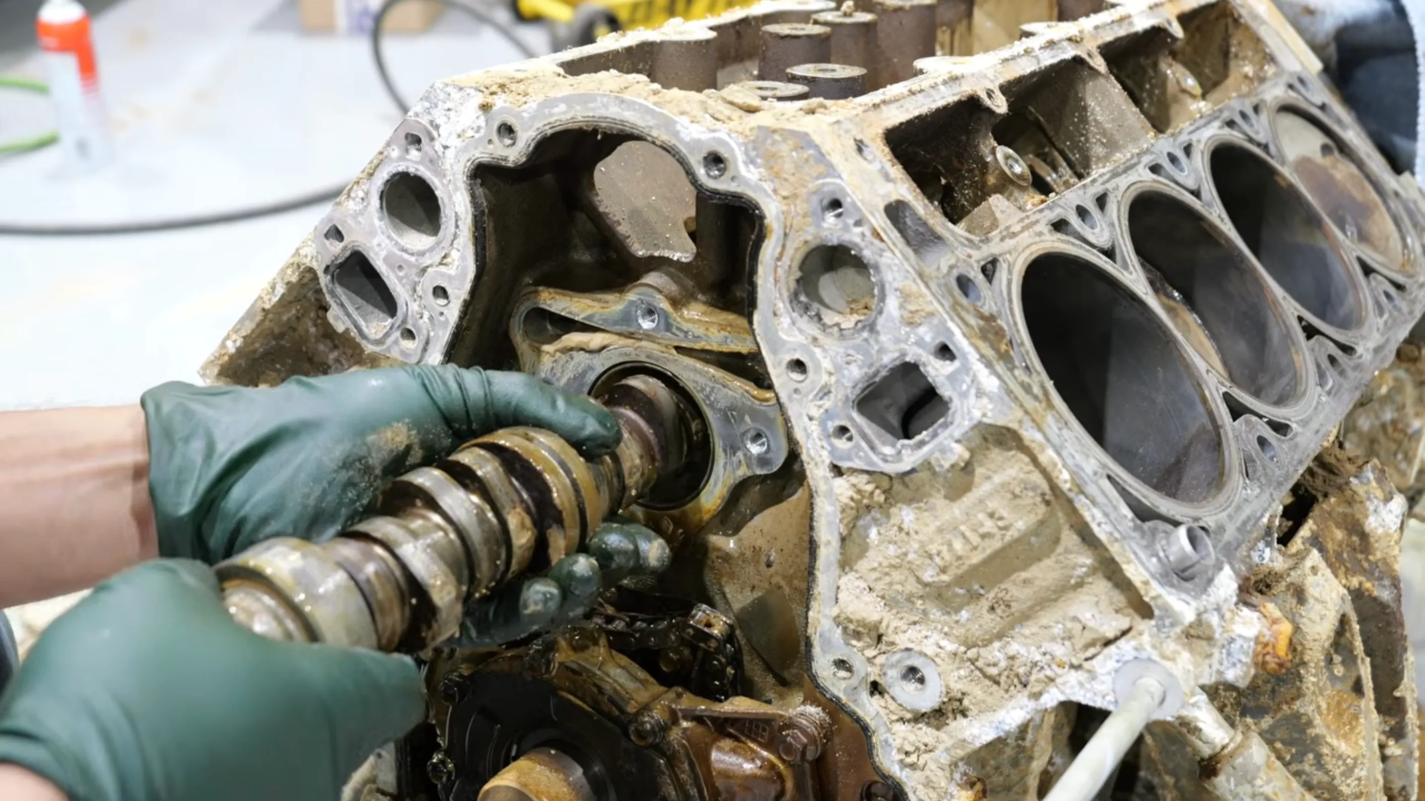 Flooded GM 6.2L V8 teardown