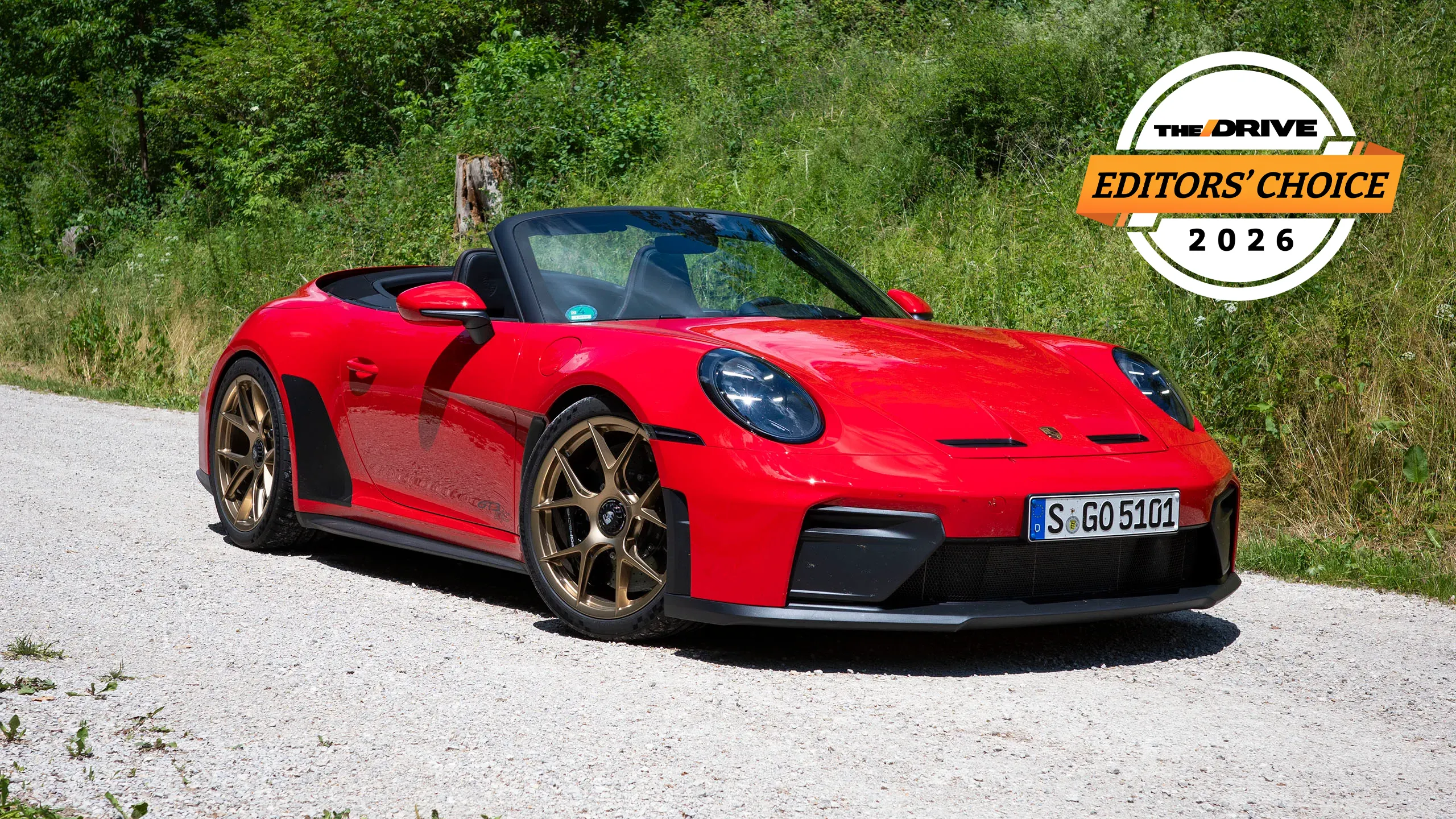 Porsche 911 GT3 S/C in Guards Red, front-three-quarter view.