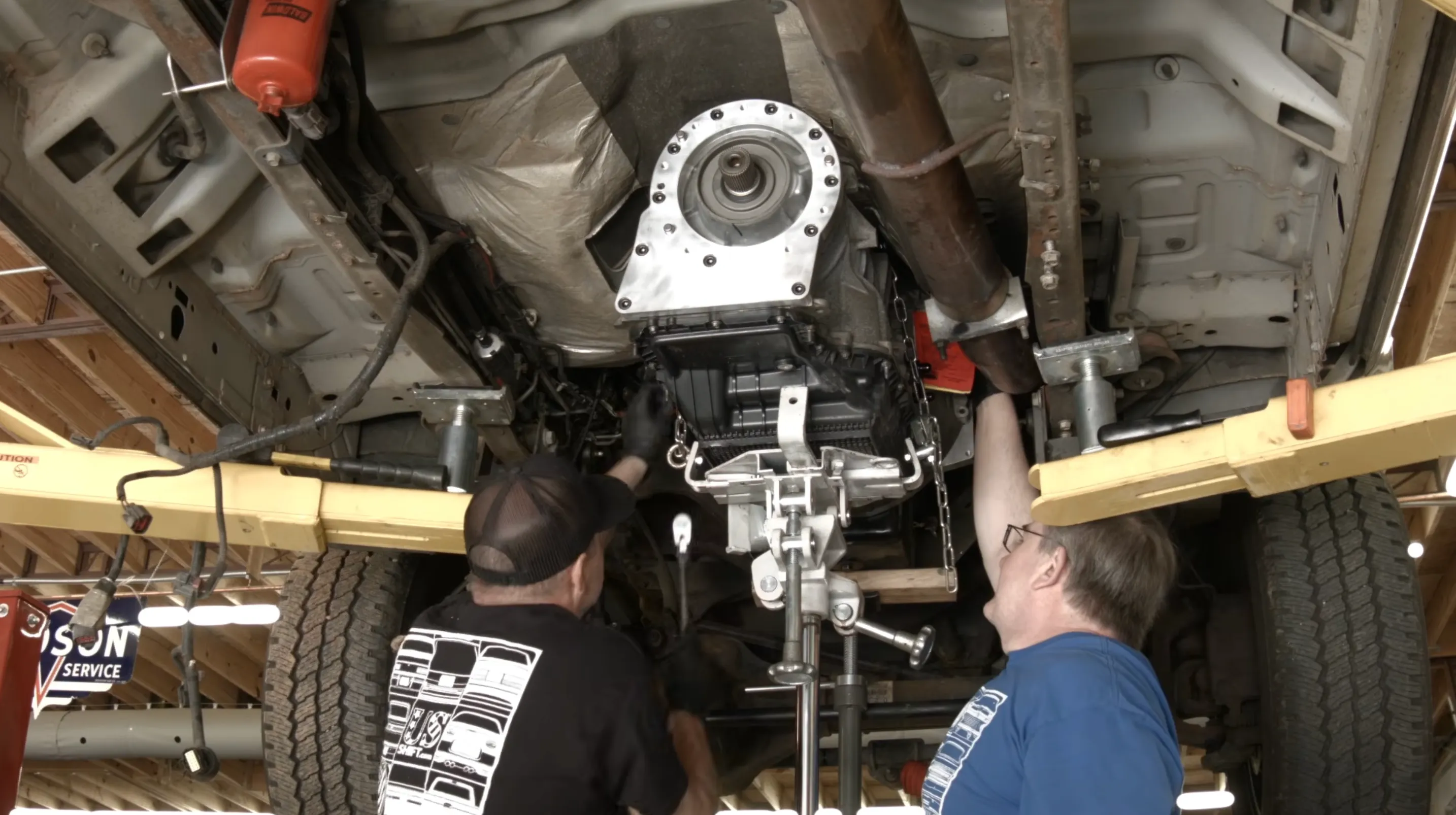 2003 Ford Super Duty with a modern 10-speed transmission swap