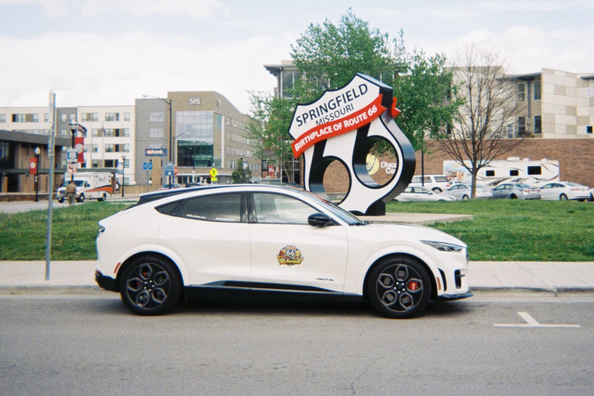 Ford Mustang Mach-E in Springfield, Missouri, on Route 66