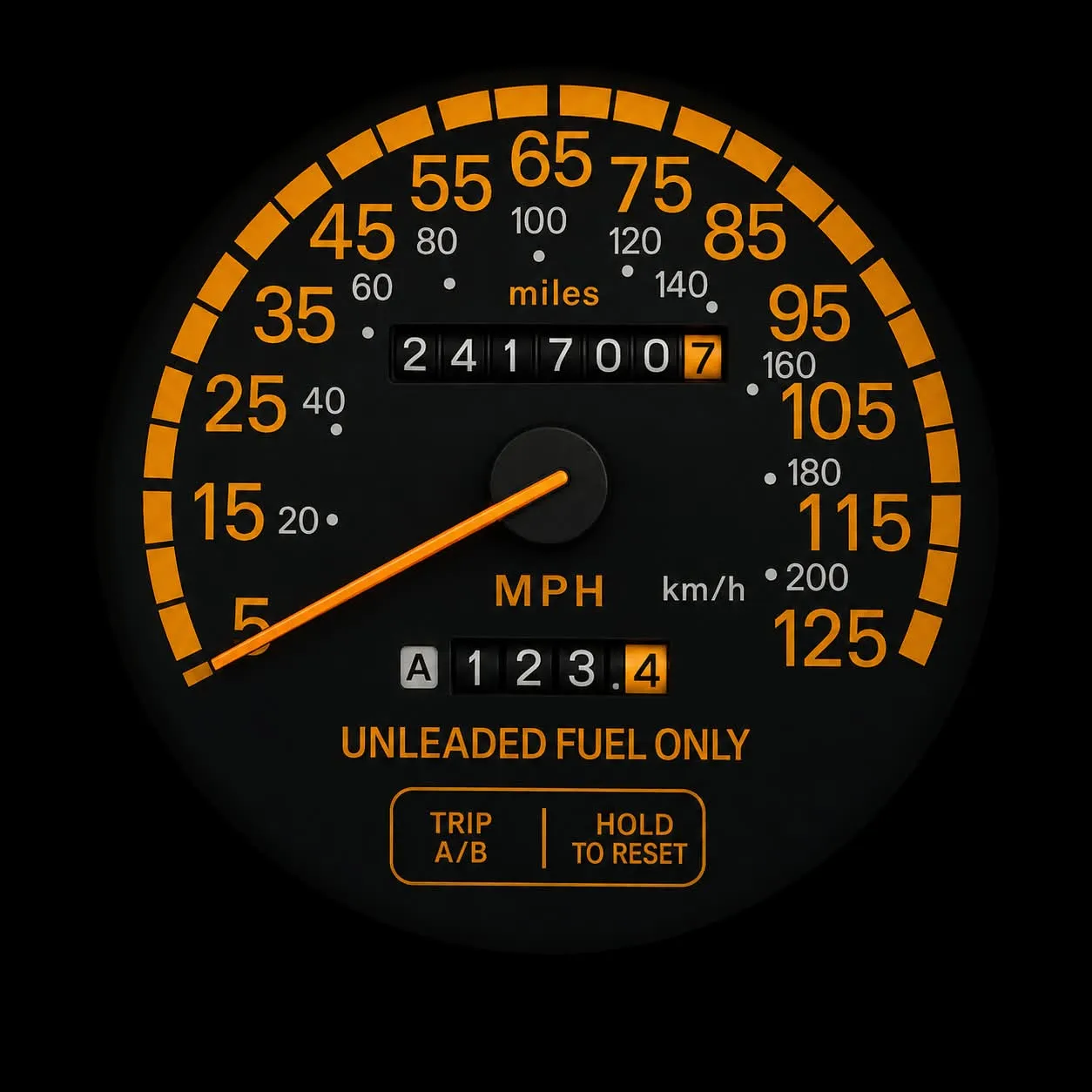 Digitally rendered Mitsubishi Montero speedometer
