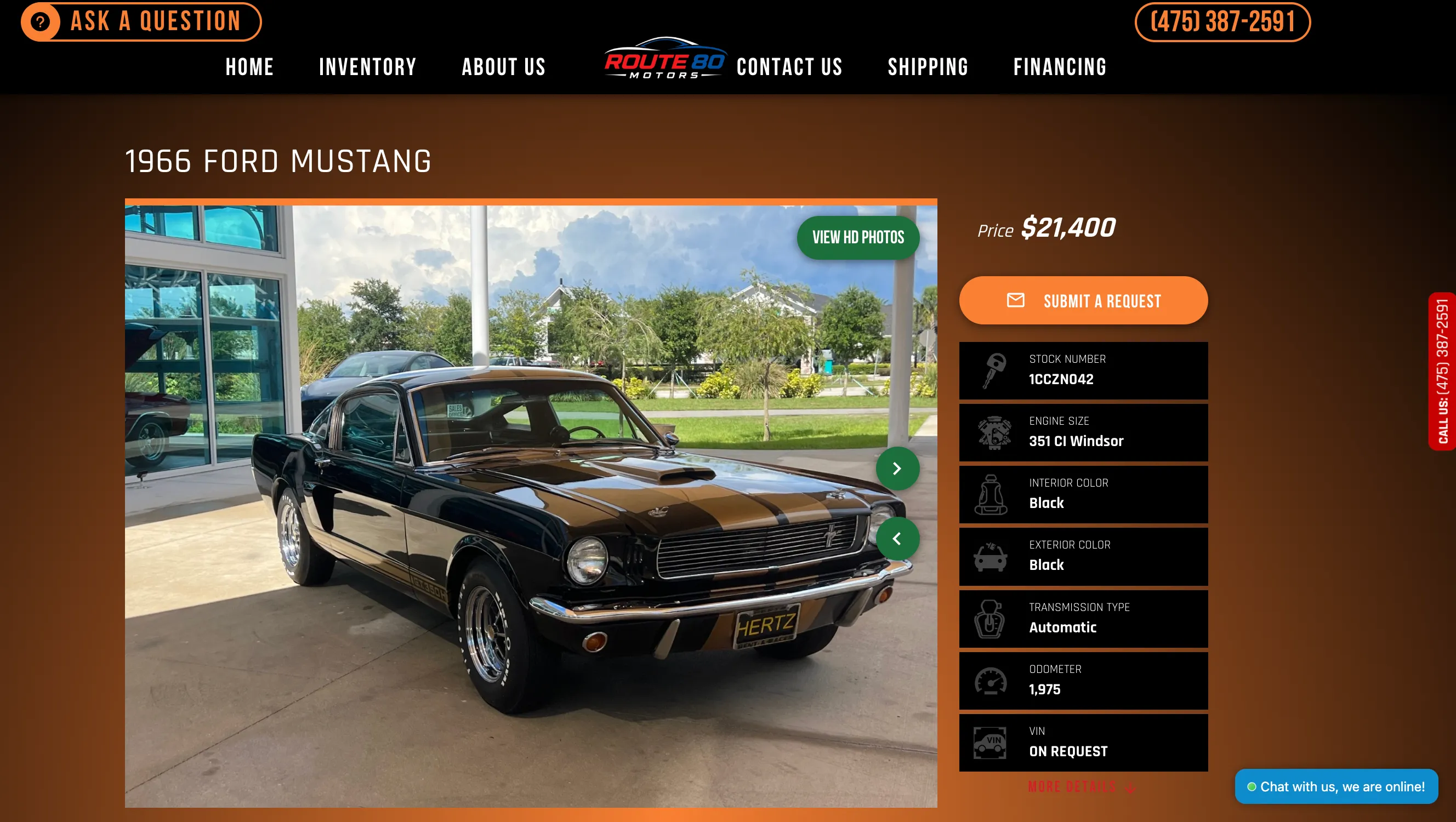 Fake 1966 Ford Mustang listed by AI clone dealer