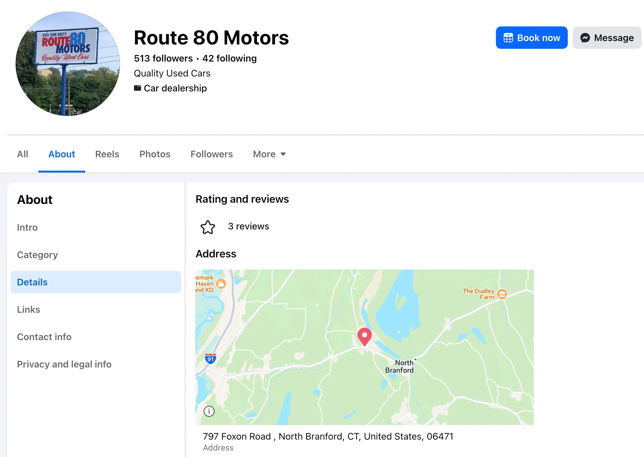 Real Route 80 Motors account