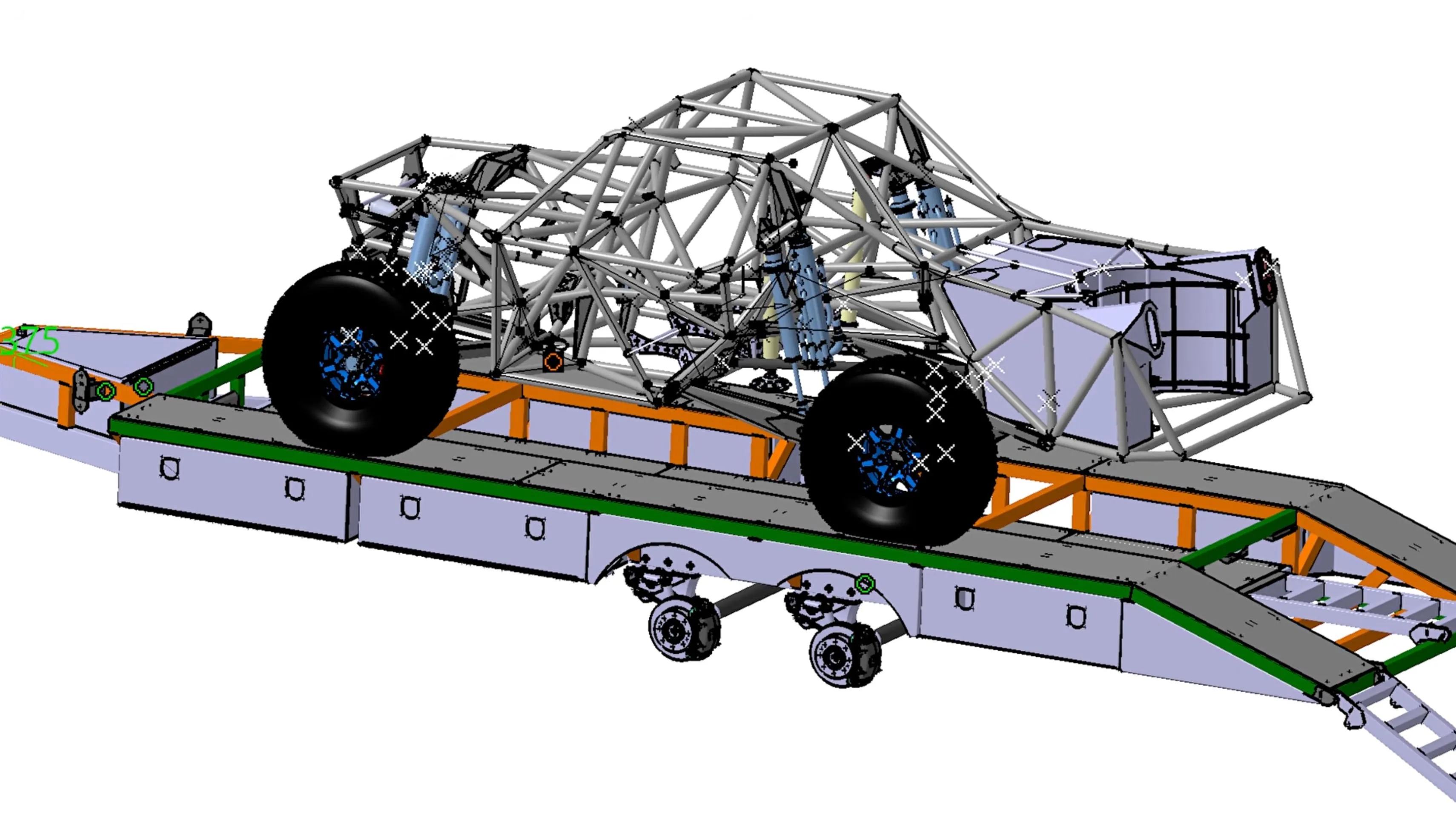 JEHC-designed Baja race car trailer