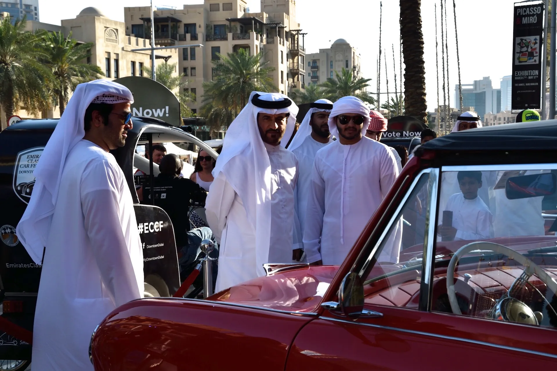 DUBAI, DUBAI - MARCH 24: Mohammed Ben Sulayem, President of the Automobile and Touring Club of the UAE, at the opening ceremony of the 8th Emirates Classic Car Festival 2016 that has over 300 vintage vehicles from 1916 to 1986 on display at Mohammed Bin Rashid Boulevard on March 24, 2016 in Dubai, United Arab Emirates. (Photo by Rubina A. Khan/Getty Images)